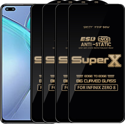 Qyist Edge To Edge Tempered Glass for INFINIX ZERO 8(Pack of 4)