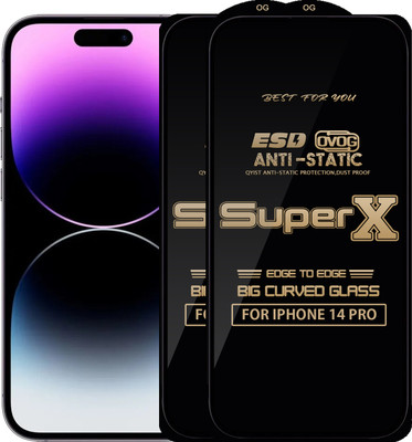 Qyist Edge To Edge Tempered Glass for IPHONE 14 PRO(Pack of 2)