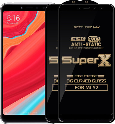 Qyist Edge To Edge Tempered Glass for Mi Redmi Y2(Pack of 2)