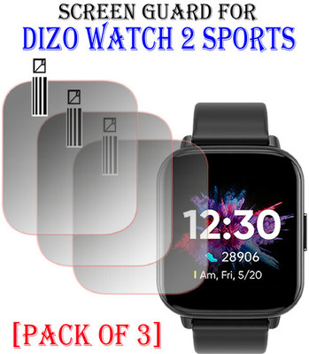 hirdesh Edge To Edge Tempered Glass for Dizo Watch 2 Sports(Pack of 3)