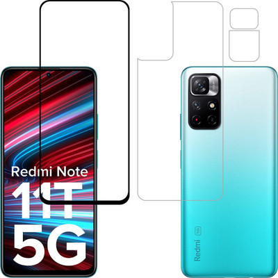 Ten To 11 Front & Back Camera Lens Glass Protector for Redmi Note 11T 5G, Front and Back Tempered Glass for Redmi Note 11T 5G(Pack of: 3)