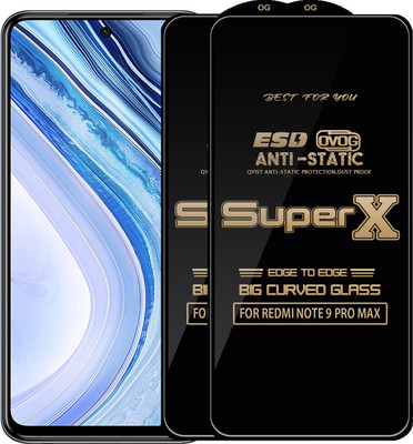 Qyist Edge To Edge Tempered Glass for REDMI NOTE 9 PRO MAX(Pack of 2)