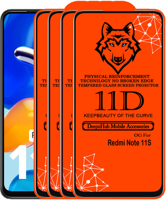 CRodible Edge To Edge Tempered Glass for Redmi Note 11S(Pack of 4)