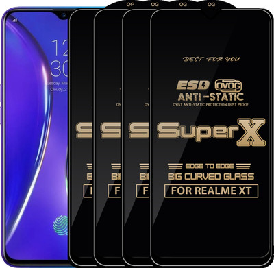 Qyist Edge To Edge Tempered Glass for Realme XT(Pack of 4)