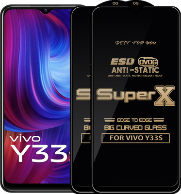Qyist Edge To Edge Tempered Glass for VIVO Y33S(Pack of 2)