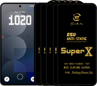 DeepzHub Edge To Edge Tempered Glass for Nothing Phone 3a(Pack of 5)
