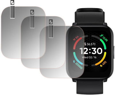 hirdesh Edge To Edge Screen Guard for Realme Techlife Watch S100(Pack of 3)