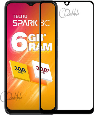 CRodible Edge To Edge Tempered Glass for Tecno Spark 8C(Pack of 1)
