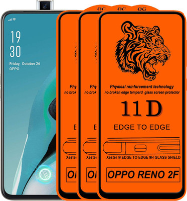 Xester Edge To Edge Tempered Glass for Oppo Reno2 F(Pack of 3)