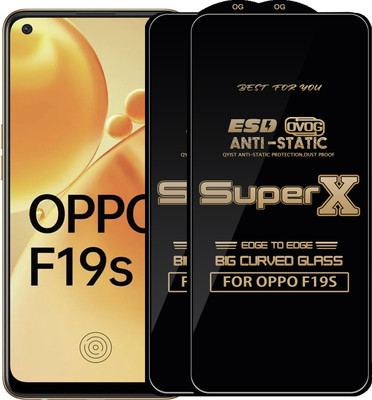 Qyist Edge To Edge Tempered Glass for OPPO F19S(Pack of 2)
