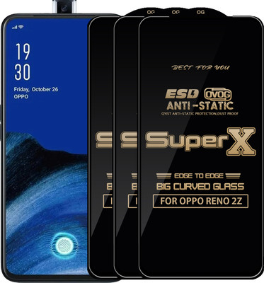 Qyist Edge To Edge Tempered Glass for OPPO Reno 2z(Pack of 3)