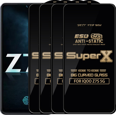 Qyist Edge To Edge Tempered Glass for IQOO Z7S 5G(Pack of 4)