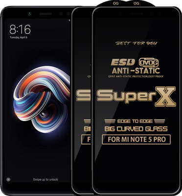 Qyist Edge To Edge Tempered Glass for Mi Redmi Note 5 Pro(Pack of 2)