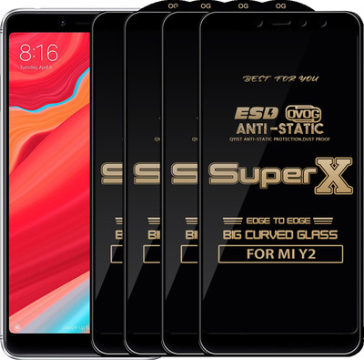 Qyist Edge To Edge Tempered Glass for Mi Redmi Y2(Pack of 4)