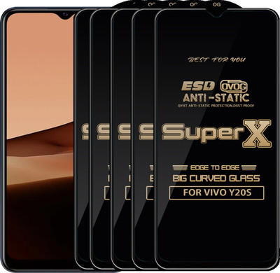 Qyist Edge To Edge Tempered Glass for VIVO Y20S(Pack of 5)