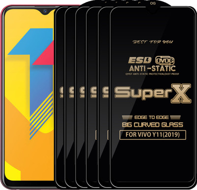 Qyist Edge To Edge Tempered Glass for VIVO Y11(2019)(Pack of 6)