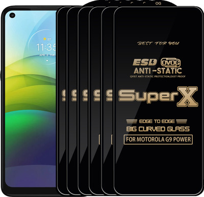 Qyist Edge To Edge Tempered Glass for MOTOROLA G9 POWER(Pack of 6)
