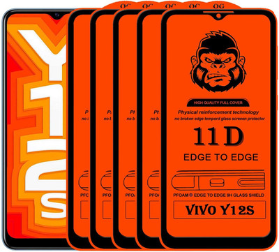 Xester Edge To Edge Tempered Glass for VIVO Y12S(Pack of 5)