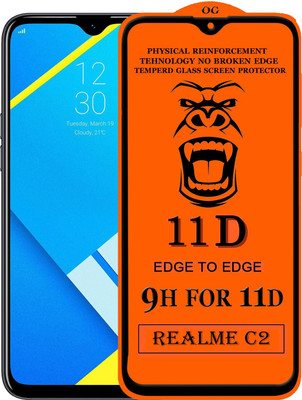 Xester Edge To Edge Tempered Glass for Realme C2(Pack of 1)