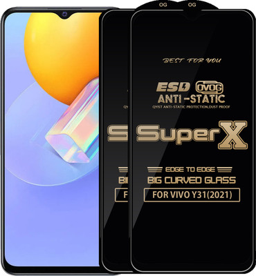 Qyist Edge To Edge Tempered Glass for VIVO Y31(2021)(Pack of 2)