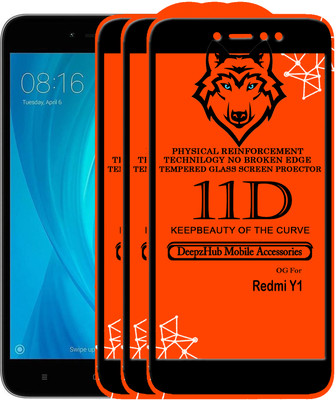 CRodible Edge To Edge Tempered Glass for Mi Redmi Y1(Pack of 3)