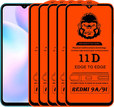 Xester Edge To Edge Tempered Glass for REDMI 9I(Pack of 5)