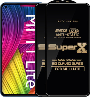 Qyist Edge To Edge Tempered Glass for MI 11 LITE(Pack of 2)