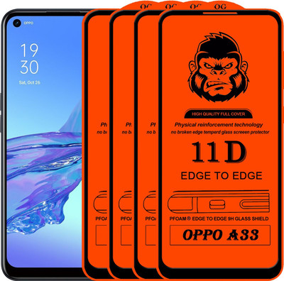 Xester Edge To Edge Tempered Glass for OPPO A53(Pack of 4)