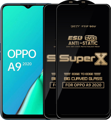 Qyist Edge To Edge Tempered Glass for OPPO A9 2020(Pack of 2)