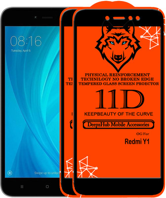 CRodible Edge To Edge Tempered Glass for Mi Redmi Y1(Pack of 2)