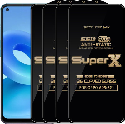 Qyist Edge To Edge Tempered Glass for OPPO A95(5G)(Pack of 4)