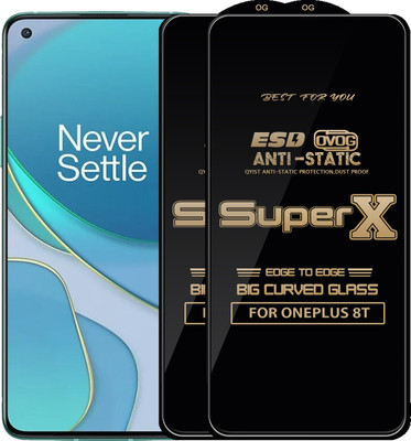Qyist Edge To Edge Tempered Glass for ONEPLUS 8T(Pack of 2)