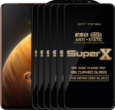 Qyist Edge To Edge Tempered Glass for INFINIX ZERO 5G 2023(Pack of 6)