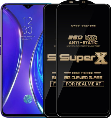 Qyist Edge To Edge Tempered Glass for Realme XT(Pack of 2)