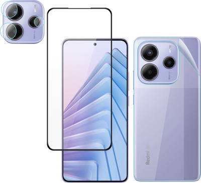Ten To 11 Front & Back Camera Lens Glass Protector for Redmi Note 14, Front and Back Tempered Glass for Redmi Note 14(Pack of: 3)