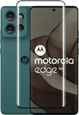 MobieGenie Edge To Edge Tempered Glass for Motorola Edge 50 5G, Moto Edge 50 5G(Pack of 1)