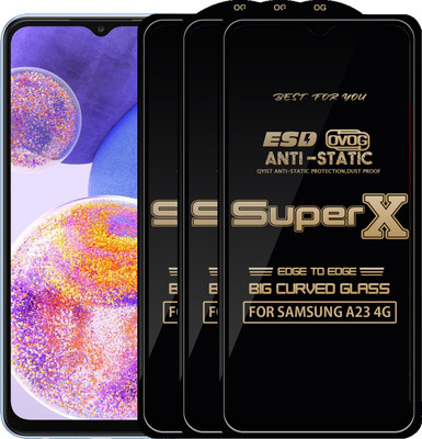Qyist Edge To Edge Tempered Glass for SAMSUNG A23 4G(Pack of 3)