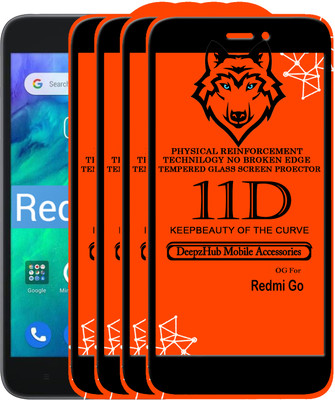 CRodible Edge To Edge Tempered Glass for Redmi Go(Pack of 4)
