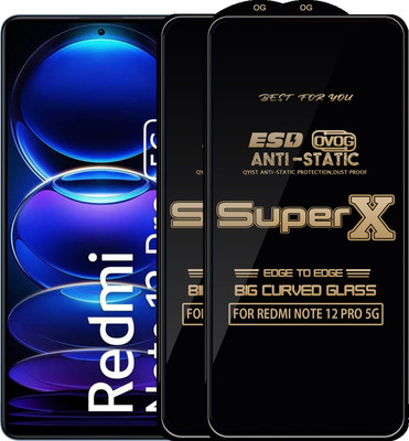 Qyist Edge To Edge Tempered Glass for REDMI NOTE 12 PRO 5G(Pack of 2)