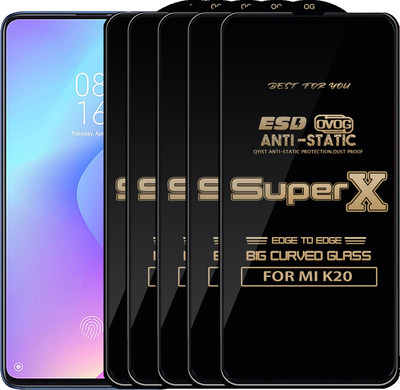 Qyist Edge To Edge Tempered Glass for Mi K20(Pack of 5)