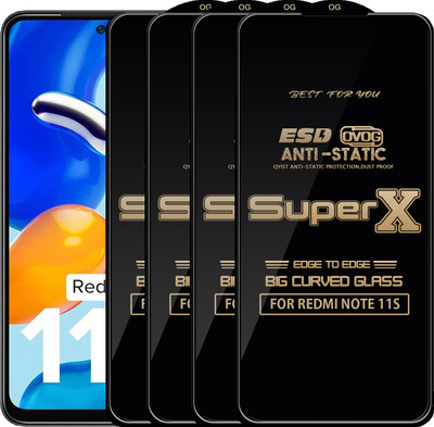 Qyist Edge To Edge Tempered Glass for REDMI NOTE 11S(Pack of 4)