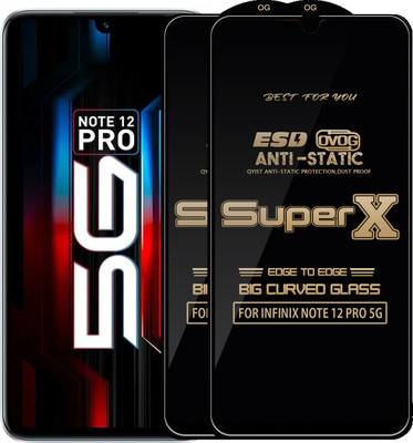 Qyist Edge To Edge Tempered Glass for INFINIX NOTE 12 PRO 5G(Pack of 2)