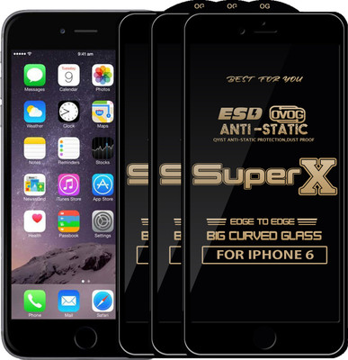 Qyist Edge To Edge Tempered Glass for Apple iPhone 6(Pack of 3)