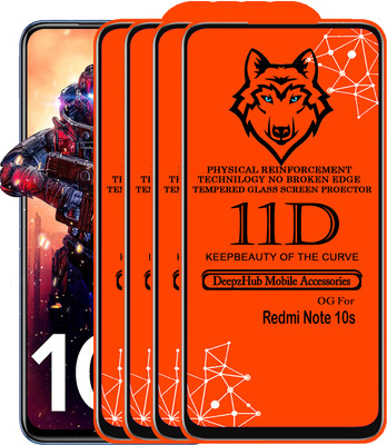 CRodible Edge To Edge Tempered Glass for Redmi Note 10S(Pack of 4)