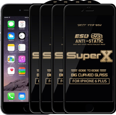 Qyist Edge To Edge Tempered Glass for Apple iPhone 6 Plus(Pack of 4)