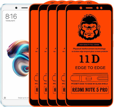 Xester Edge To Edge Tempered Glass for Mi Redmi Note 5 Pro(Pack of 5)