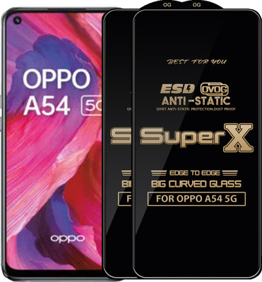 Qyist Edge To Edge Tempered Glass for OPPO A54 5G(Pack of 2)