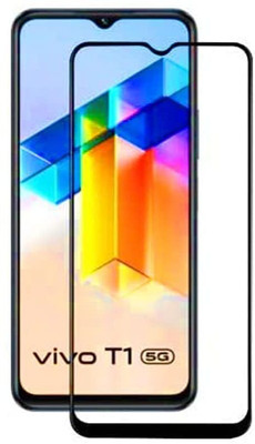 HESOFY Edge To Edge Tempered Glass for Vivo T1 5G(Pack of 1)