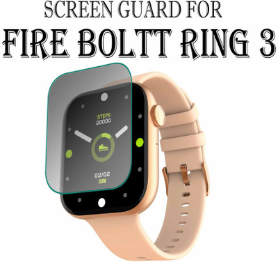 YCHROZE Edge To Edge Tempered Glass for Fire-Boltt Ring 3 1.8 INCH(Pack of 1)
