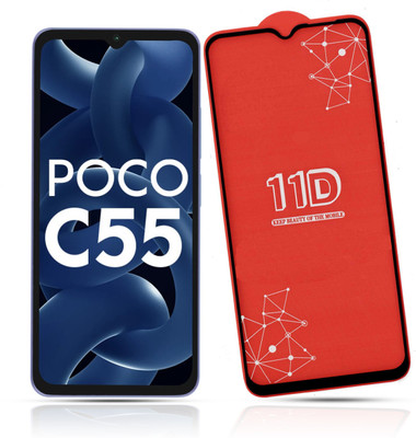 REDDWARF Edge To Edge Tempered Glass for POCO C55(Pack of 1)